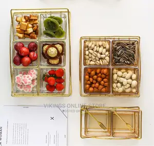 Four Grid Snack Plate Candy Box Snack Fruit Plate