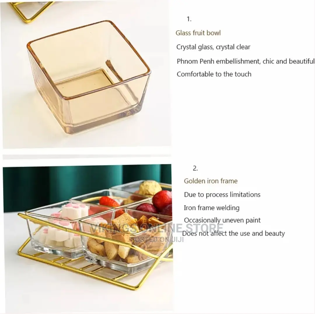 Four Grid Snack Plate Candy Box Snack Fruit Plate