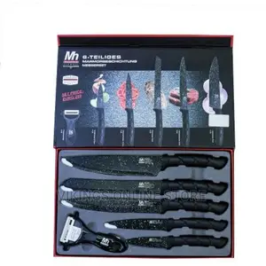 Loewe 6 Pieces of Kitchen Non-Stick Coating Knife Set -Black