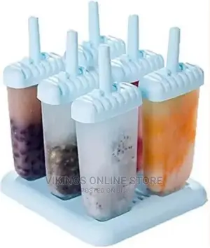 6 Ice Pop Makers, Popsicle Candy Lolly Ice Cream Moulds Tray