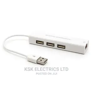 USB Ethernet With 3 Port USB HUB 2.0 RJ45 Lan Network Card U