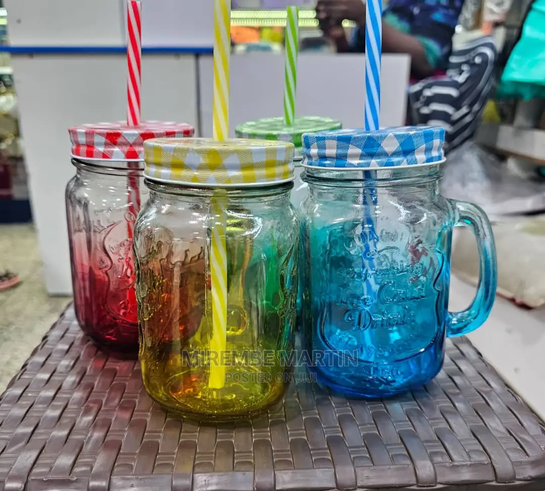 Glass Juice Mugs With Covers