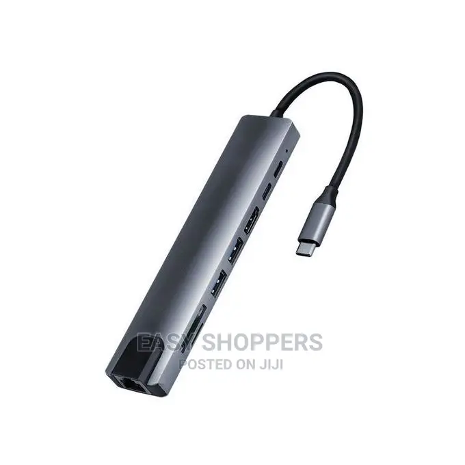 Hub 8 in 1 Type-C Hub HDMI 2 Usb3.0 USB C Pd Sd/Tf Rj45