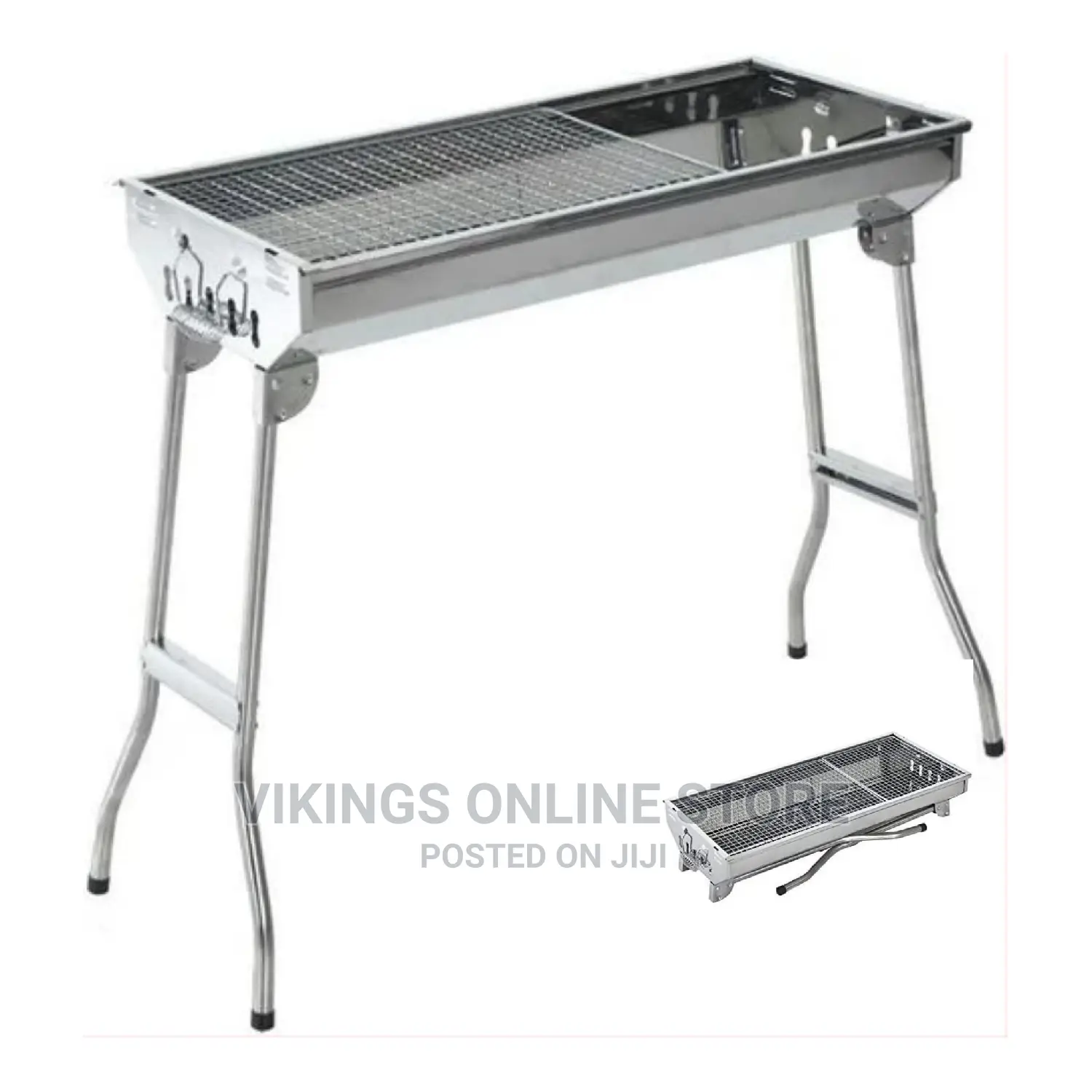 Portable Folding Stainless Steel Barbecue Grill Smoker