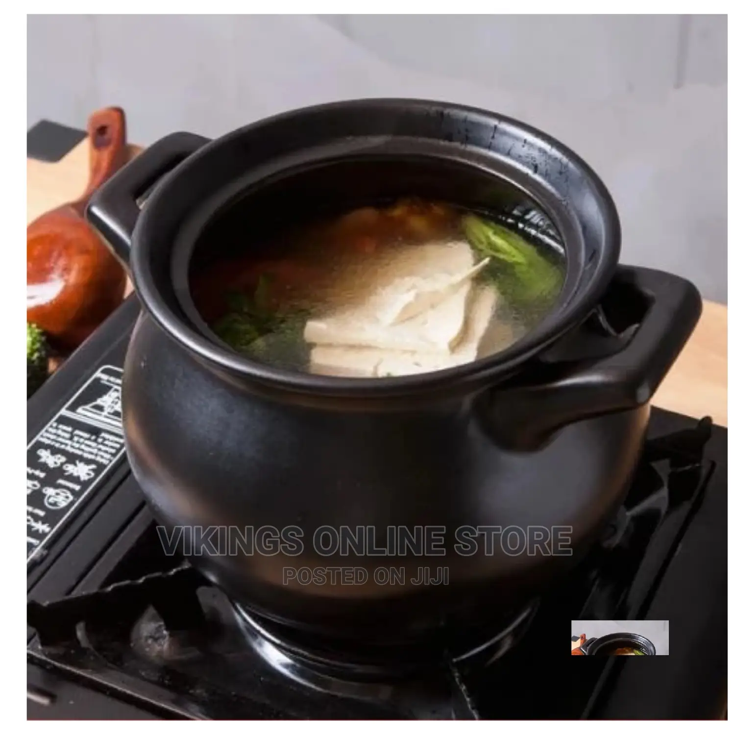 2.9L Dish Casserole Clay Ceramic Stew Cooking Pot Pan