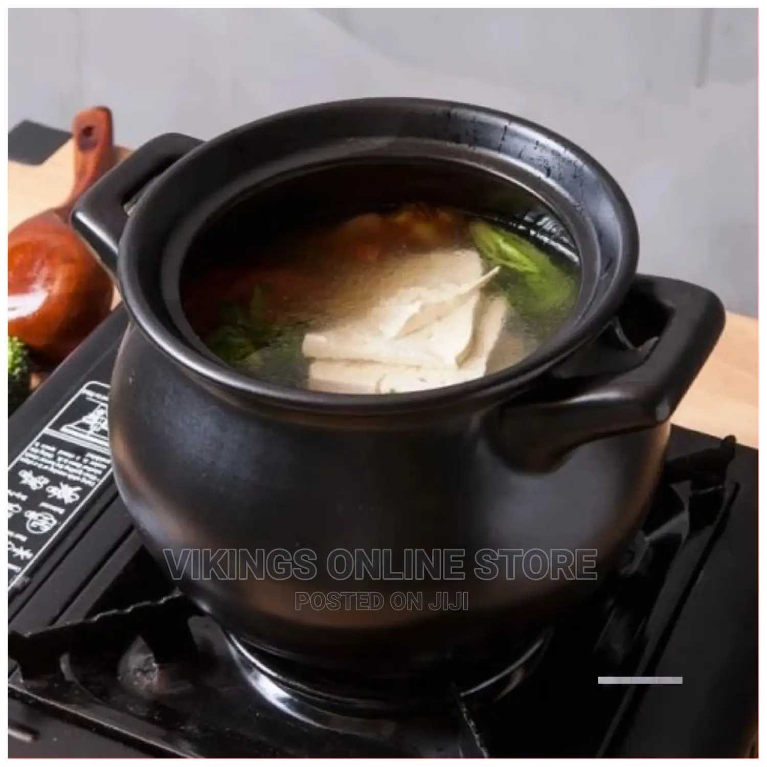 4.8L Stockpot Dish Casserole Clay Ceramic Pot Pan