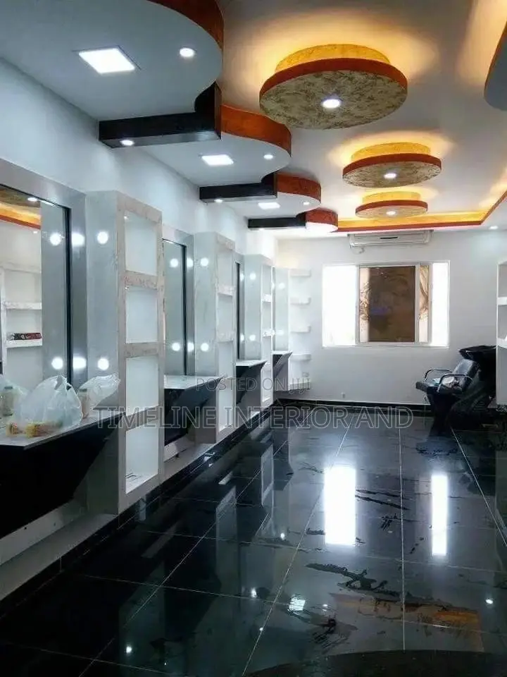 Basic Saloon Interior Gypsum Boards.