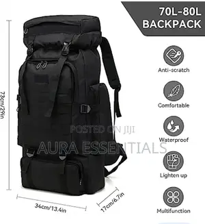 Large Capacity Canvas Hiking Backpack Bag