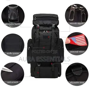 Large Capacity Canvas Hiking Backpack Bag