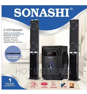 2.1 Sonashi Hometheater Speaker System With Bluetooth –Black