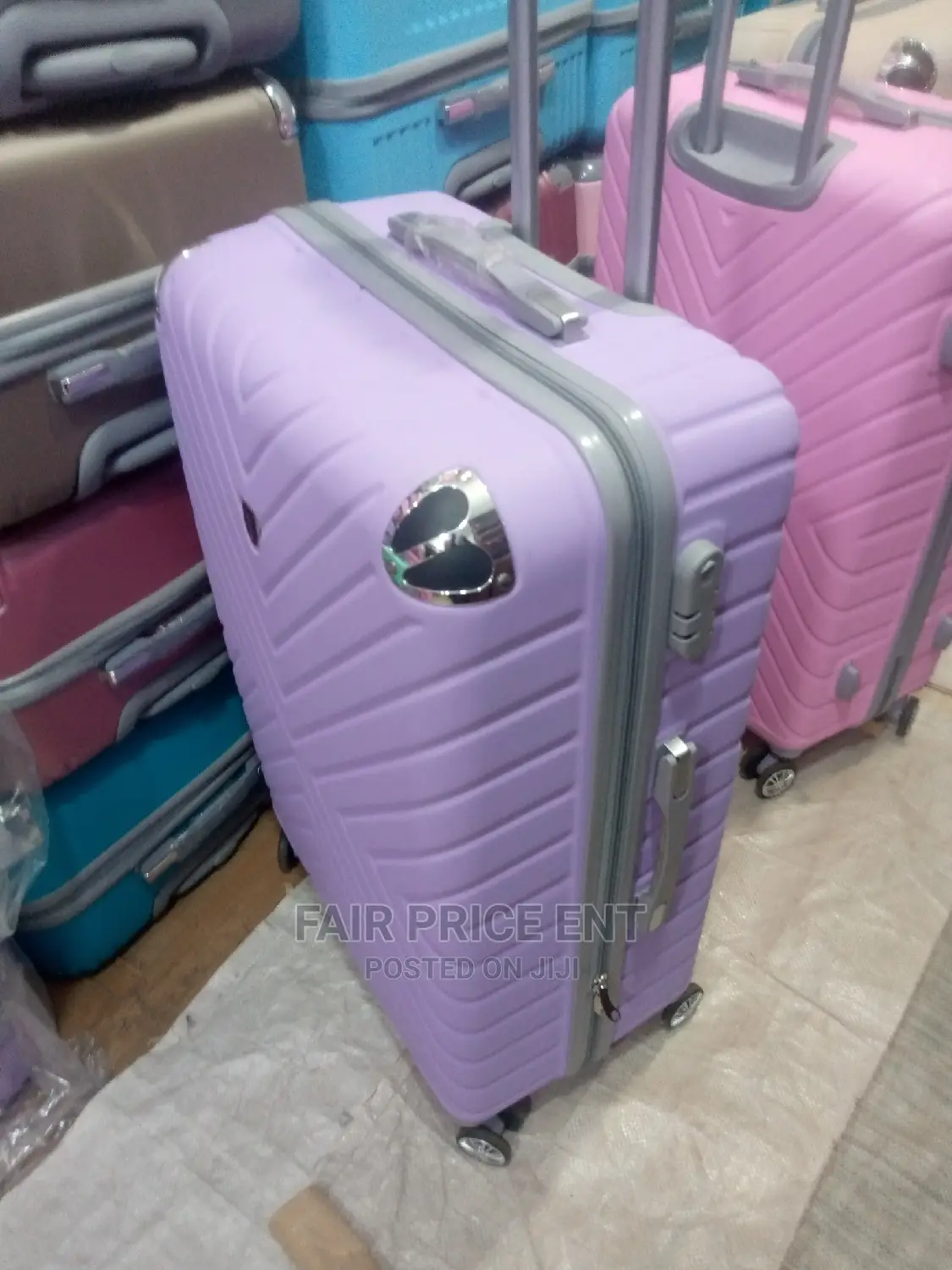 Original Plastic Suitcases.Purple.( Medium)