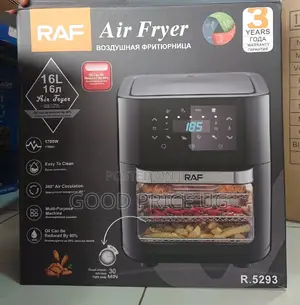 16 Litres RAF Digital Air Fryer Oven With 2 Years Warranty.