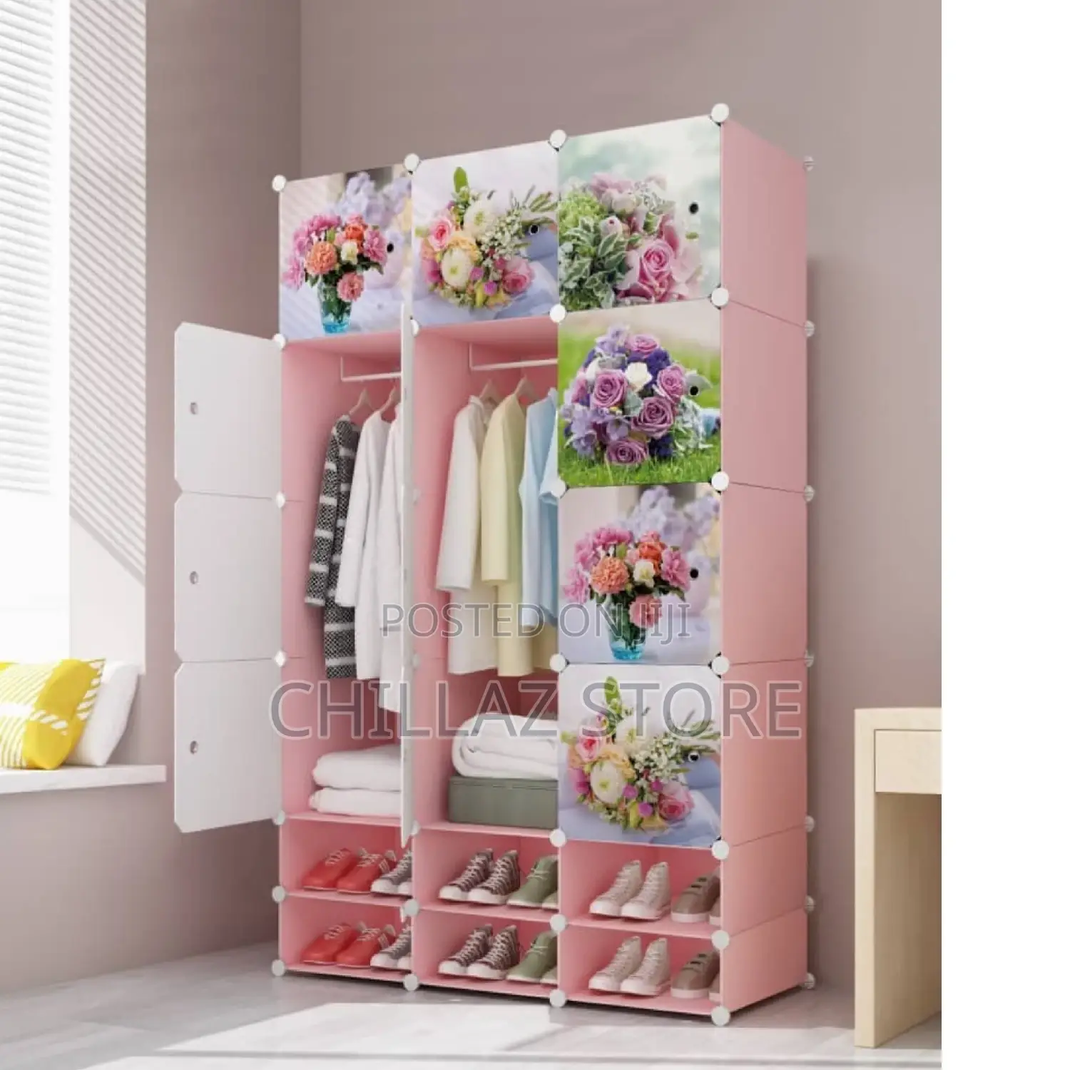 3 Column Plastic Wardrobe.