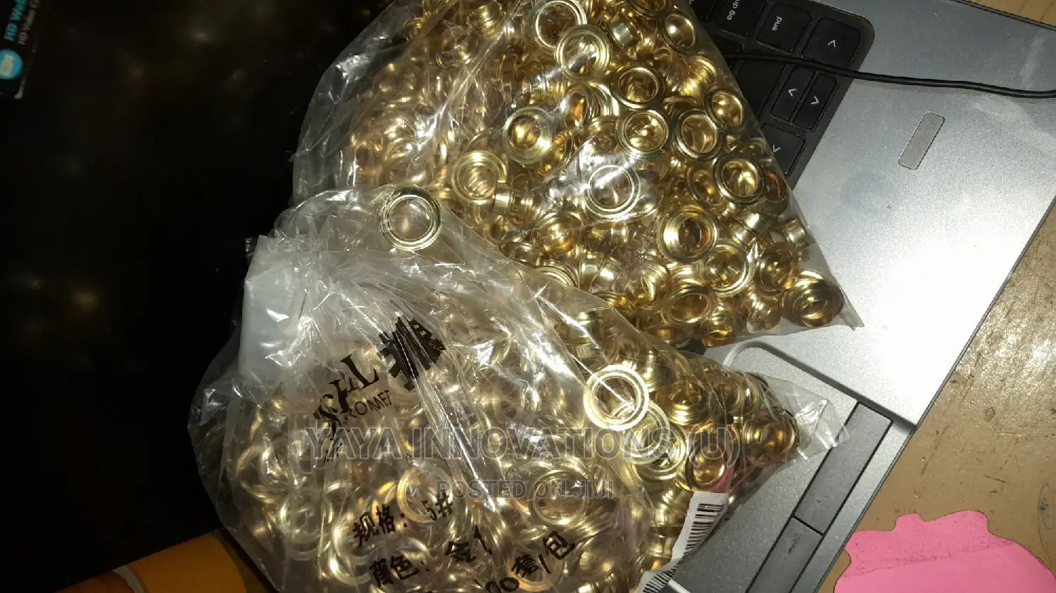 EYELETS Gold in Color