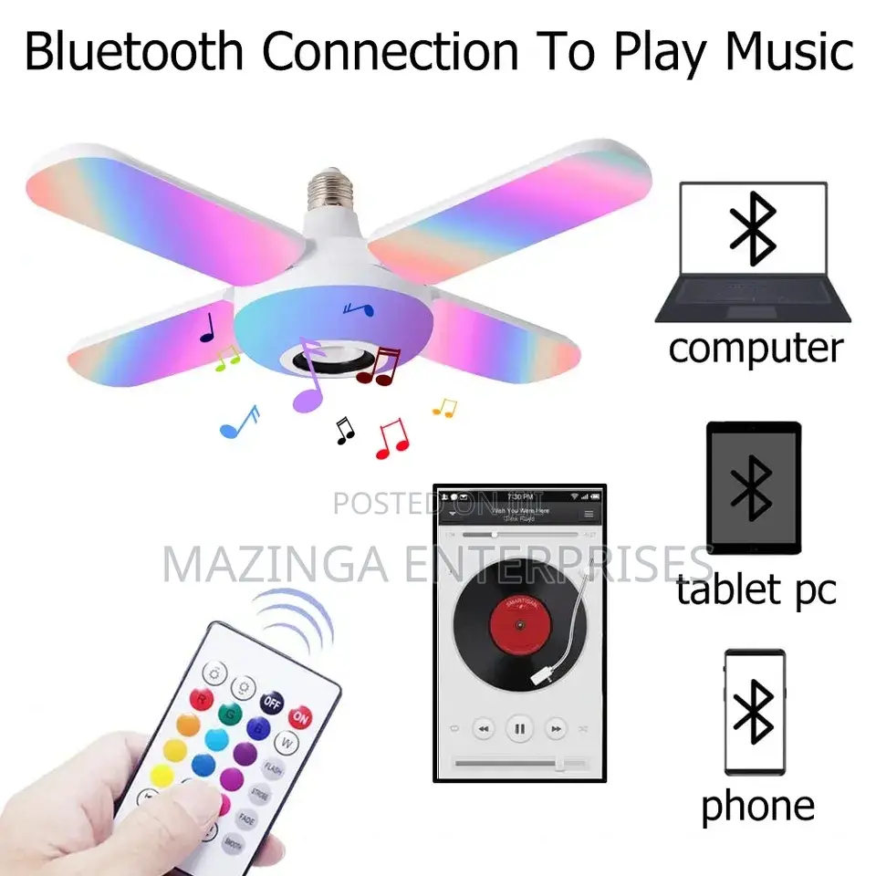 Remote Controled Defomation Music Lamp With Bluetoth Speaker