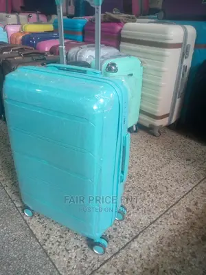 Original Rubber Plastic Traveling Suitcases.Medium.( Blue)