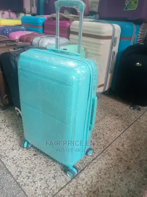 Original Rubber Plastic Traveling Suitcases.Medium.( Blue)