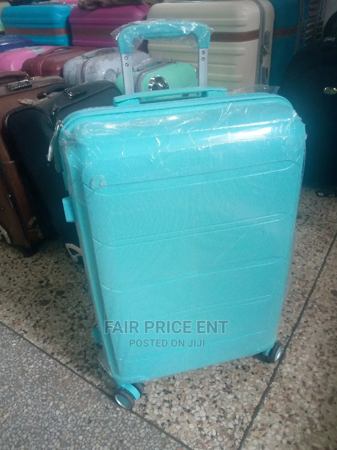 Vip Executive Rubber Plastic Suitcases.Large.(Blue)