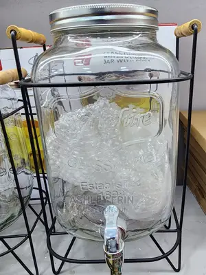 8L Glass Despenser Jar With Rack