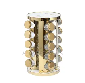 12pcs Rotating Spice Jar Organiser