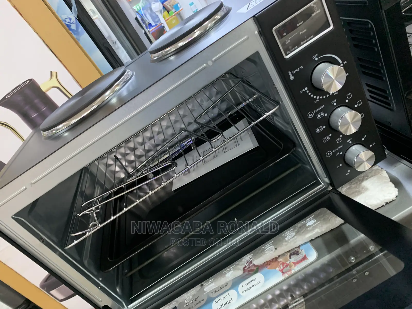 45L Microwave Oven With Double Hotplate
