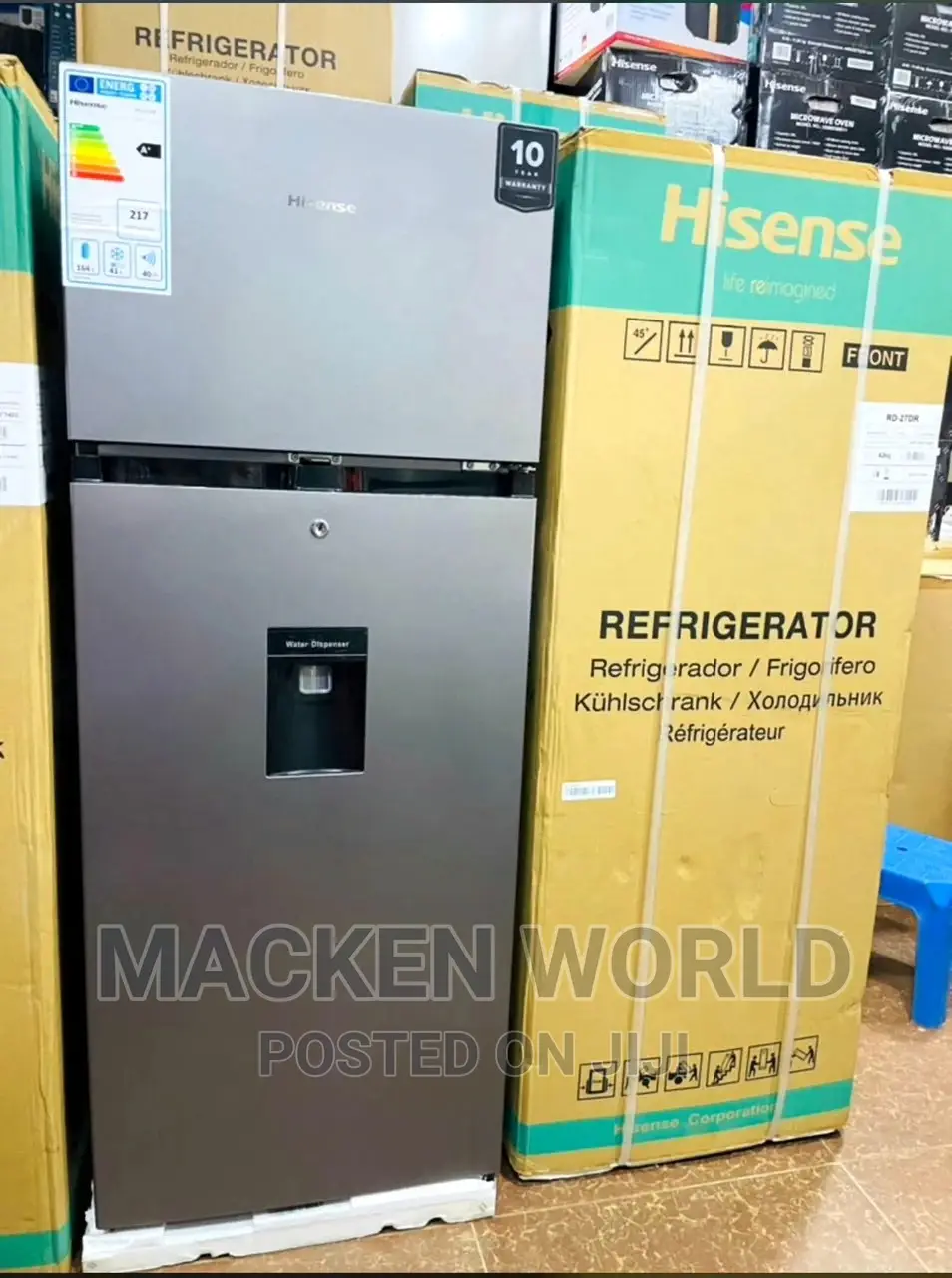 270l Hisense Double Door Fridge New With Water