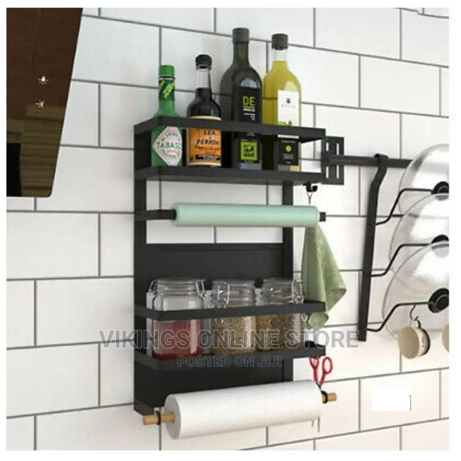 Magnetic Fridge Side Shelf Storage Organizer ,Spice Rack
