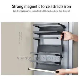Magnetic Fridge Side Shelf Storage Organizer ,Spice Rack