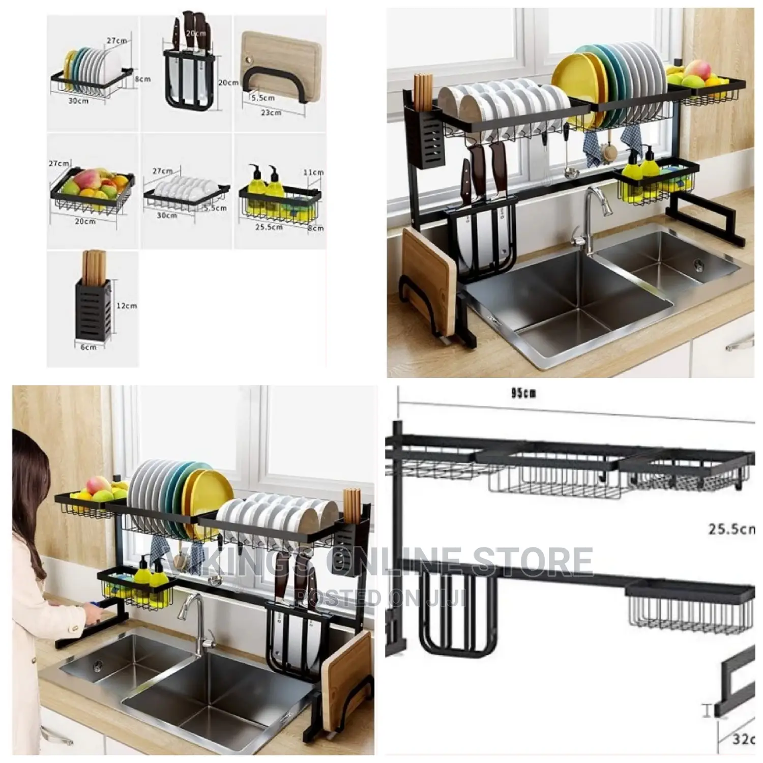 Dish Drying Draining Rack, Over the Sink Display Stand
