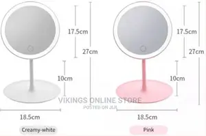 Rechargeable LED Touch Screen Cosmetic Makeup Mirror Light