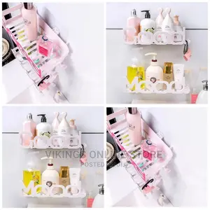 2 Piece Letter Wall-Mounted Bathroom Rack Holder Organizer