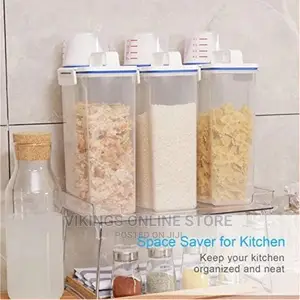 2 Litre Plastic Food Storage Rice Cereal Container Bin,White