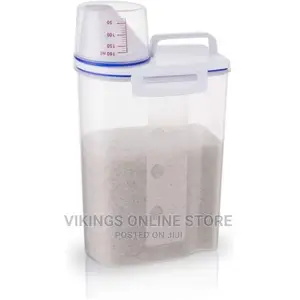 2 Litre Plastic Food Storage Rice Cereal Container Bin,White