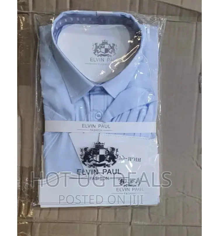 Mens Formal Front Office Shirt - Light Blue