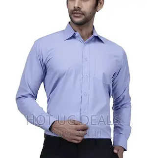 Mens Formal Front Office Shirt - Light Blue