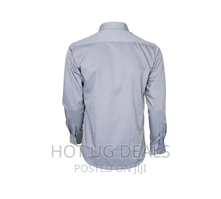 Cotton Men College Formal Shirt - Grey