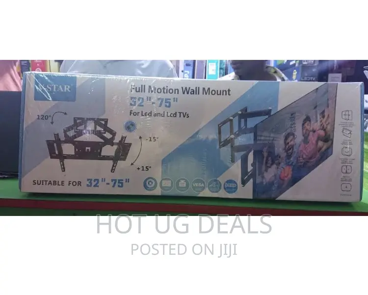 Lightbox 32” – 75′′Double Arm Strong Tv Wall Bracket – Black