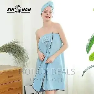 3pcs Skirt Towels -Skirt Towel, Head Wrap, Face Towel- Blue