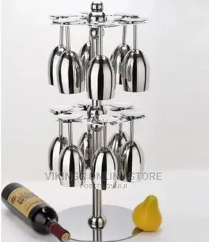12 Wine Glass Cup Holder Drying Rack Stand Storage -Silver
