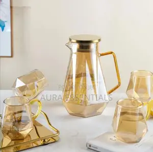 Diamond Design Tea Pot( 6 Glasses and 1 Tea Pot)