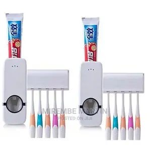 Toothpaste Dispenser and Toothbrush Holder