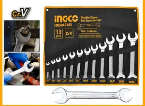 Ingco 12 PCS Double Open End Spanner Wrench Set 6-32mm