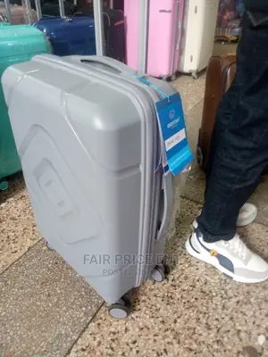 Rubber Plastic Traveling Suitcases.Medium.( Gray)