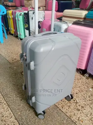 Rubber Plastic Traveling Suitcases.Medium.( Gray)