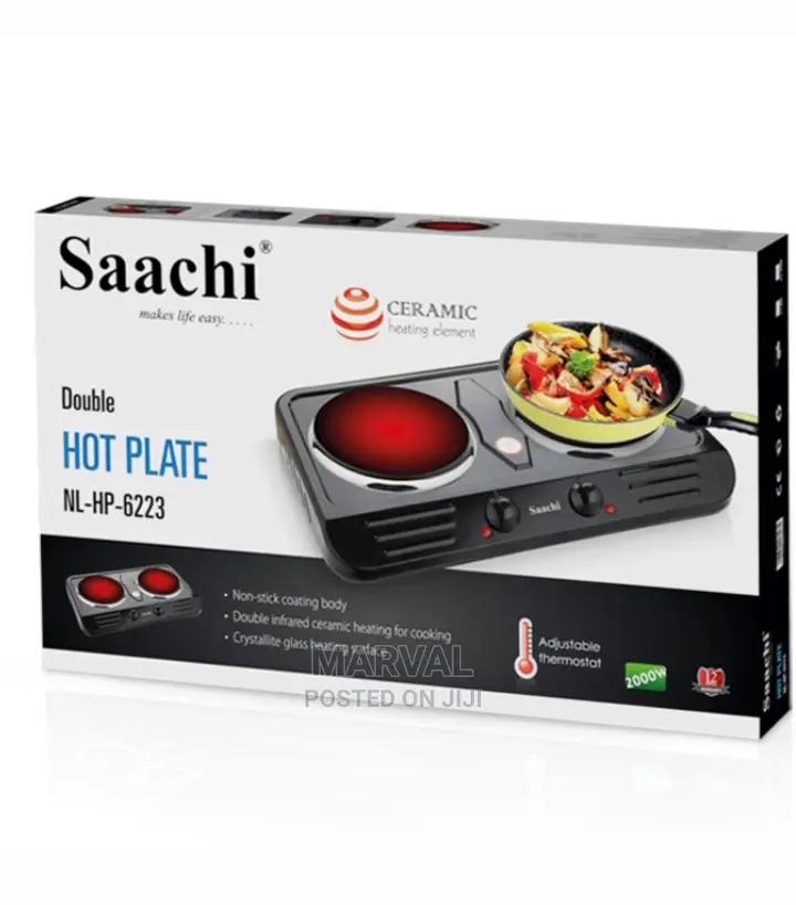 Ceremic Infrared Saachi Double Hot Plate