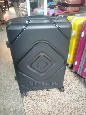 Rubber Plastic Traveling Suitcases.Medium.( Black)