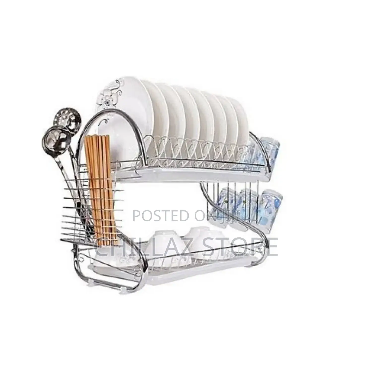 2layer Stainless Steel Dish Drying Drainer Rack.