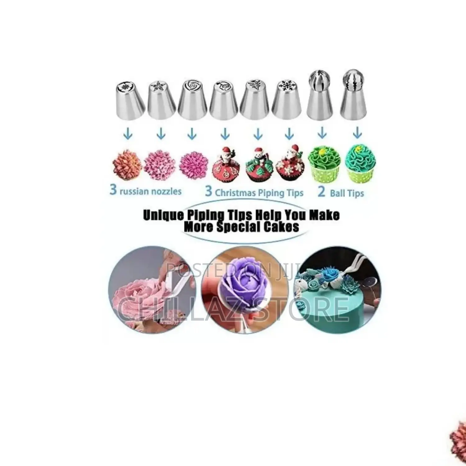 7 Icing Piping Nozzles.