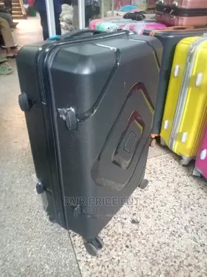 Original Rubber Plastic Suitcases. Large.( Black)