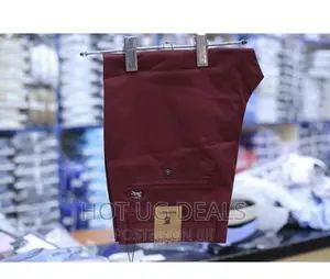 Men’S Classy Khaki Trousers - Maroon